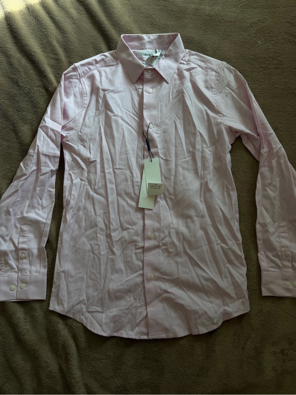 Calvin Klein Pink Button-Up Dress Shirt